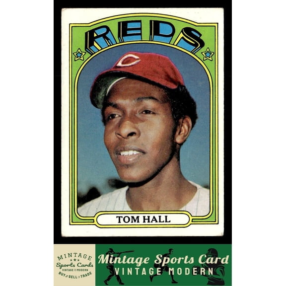 1972 Topps 417 Tom Hall Cincinnati Reds MLB Baseball Card