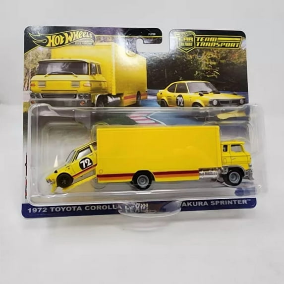 Dronehint.com 1972 Toyota Corolla Levin & Sakura Sprinter * Hot Wheels Team Transport WK47
