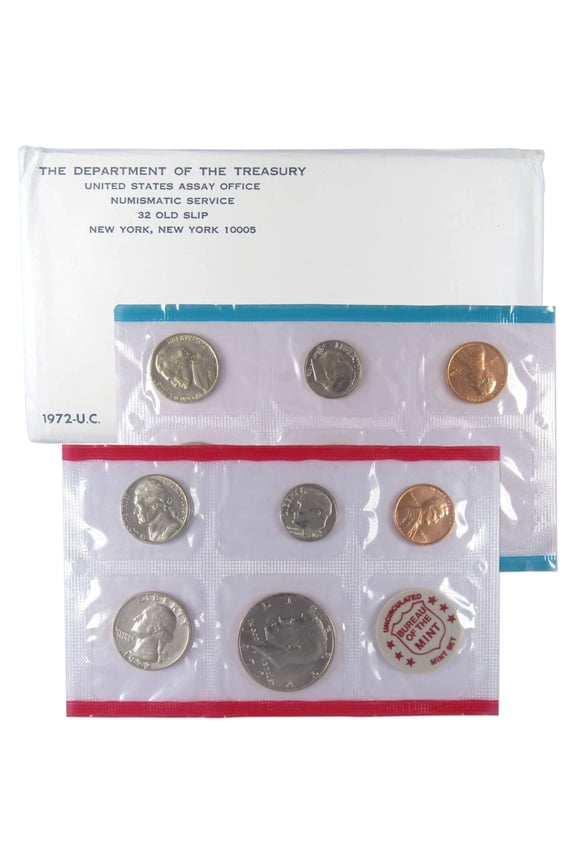 1972 Uncirculated Coin Set U.S Mint Original Government Packaging OGP