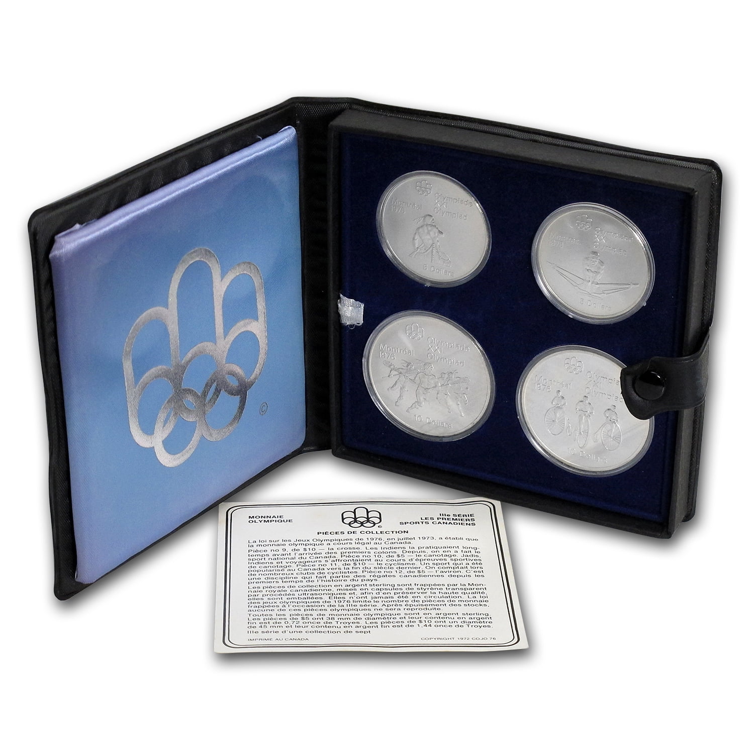 1973 1976 Canada 4 Coin Silver Montreal Olympics BU Set Walmart