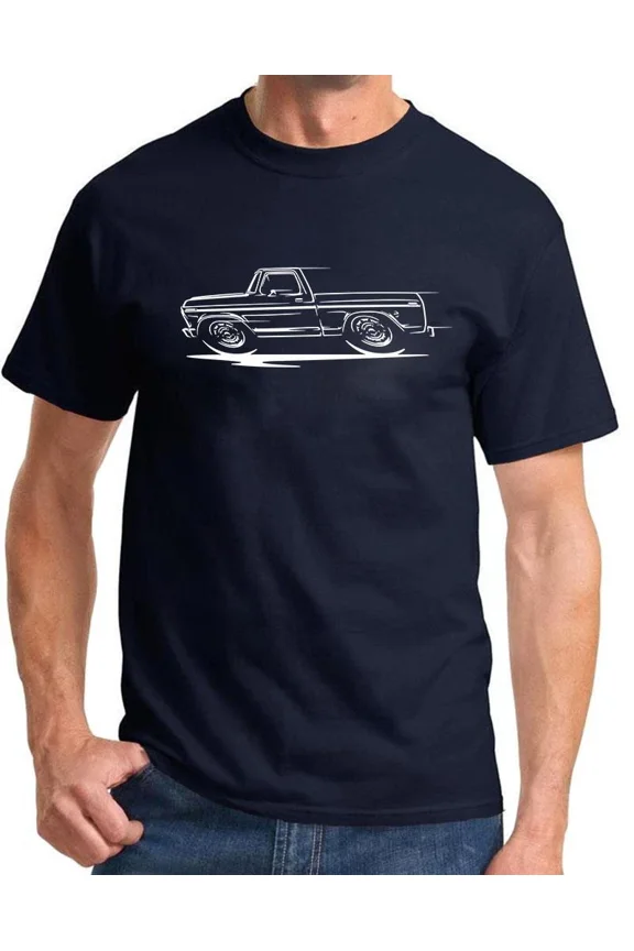 1973-77 Ford F250 Pickup Truck Redline Design Tshirt NEW COLORS