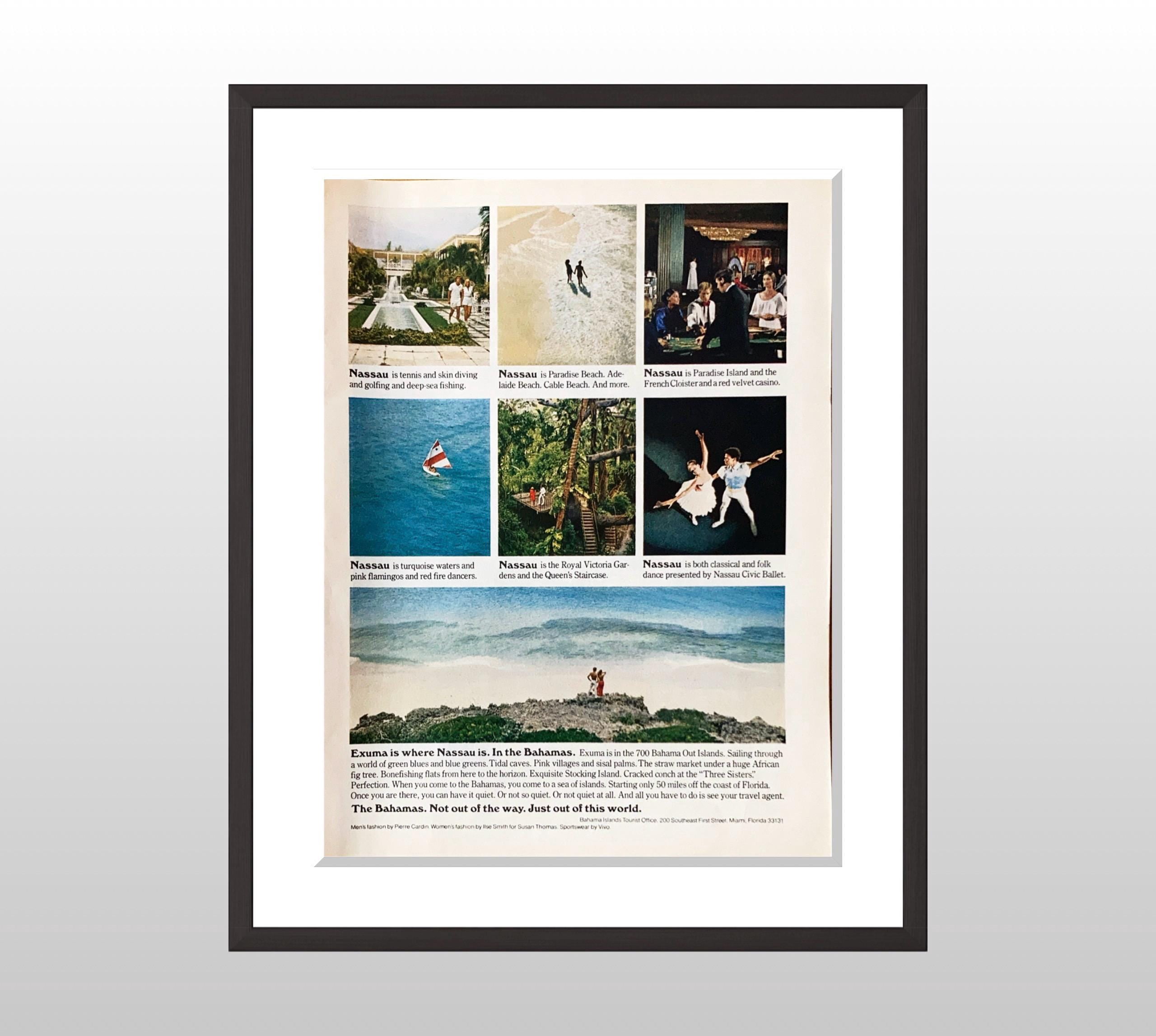 Exuma Poster 1973 Bahamas Nassau And Exuma Vintage Travel Poster, 70S Tropical Wall ...