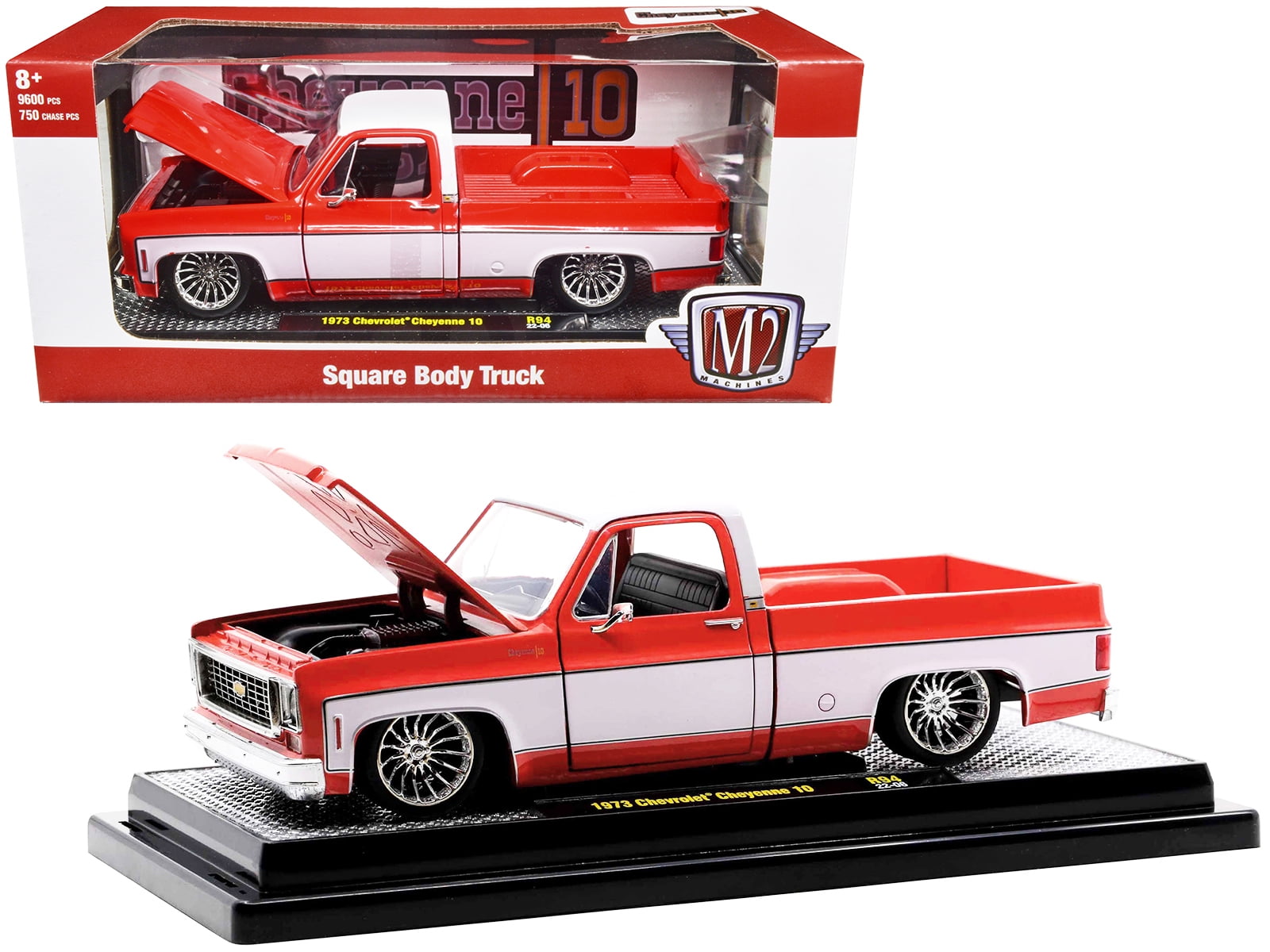M2 Machines 1973 Chevy Cheyenne 10 Pickup Diecast Model, Red
