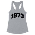 thumbnail image 1 of 1973 College Style Tank Top Fitted Racerback Women's X-Small Heather Grey, 1 of 5