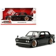 thumbnail image 1 of 1973 Datsun 510 Black with Gold Wheels "JDM Tuners" Series 1/24 Diecast Model Car by Jada, 1 of 6