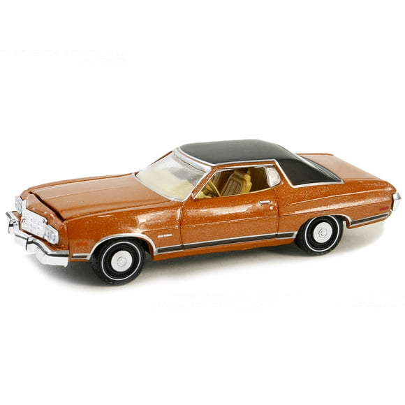 1973 Ford Gran Torino Copper Metallic with Black Vinyl Top "Vintage Ad Cars" Series 10 1/64 Diecast Model Car by Greenlight