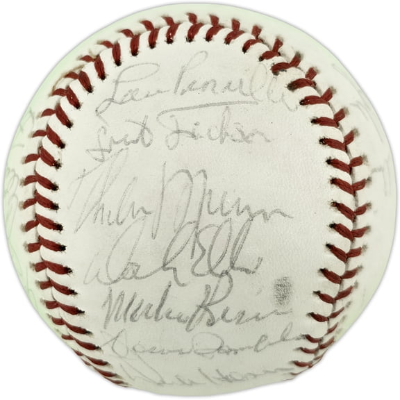 1973 New York Yankees Autographed Official MacPhail AL Baseball With 21 Signatures Including Thurman Munson Beckett BAS #AE85549