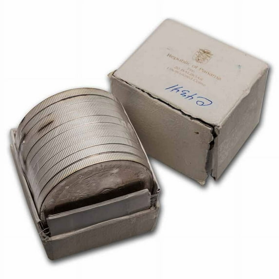 1973 Panama Silver 20 Balboas 10-Coin Roll (Sealed w/Box)
