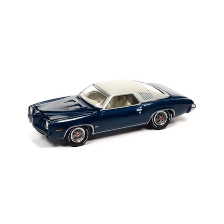 1973 Pontiac Grand Am, Admiralty Blue Poly - Johnny Lightning JLCG026/48A - 1/64 Scale Diecast Model Car