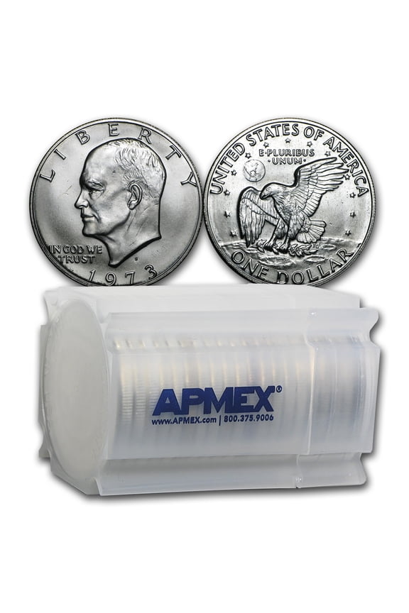 1973-S 40% Silver Eisenhower Dollar 20-Coin Roll BU