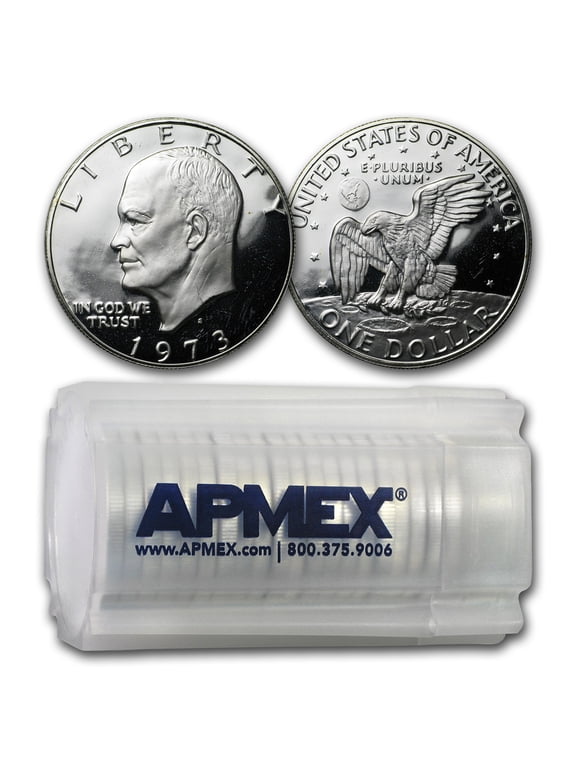 1973-S 40% Silver Eisenhower Dollar 20-Coin Roll Proof