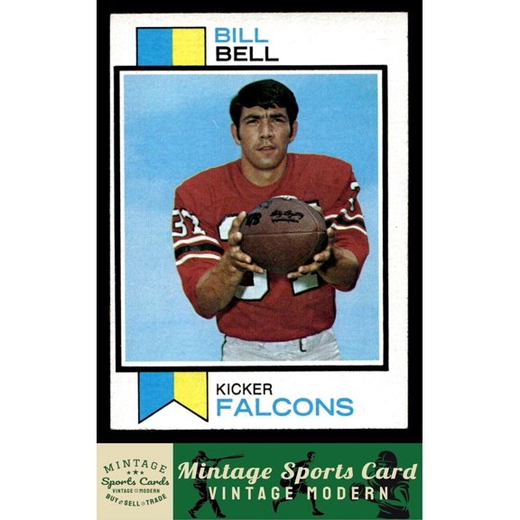 1973 Topps Bill Bell #411 Football Card Atlanta Falcons