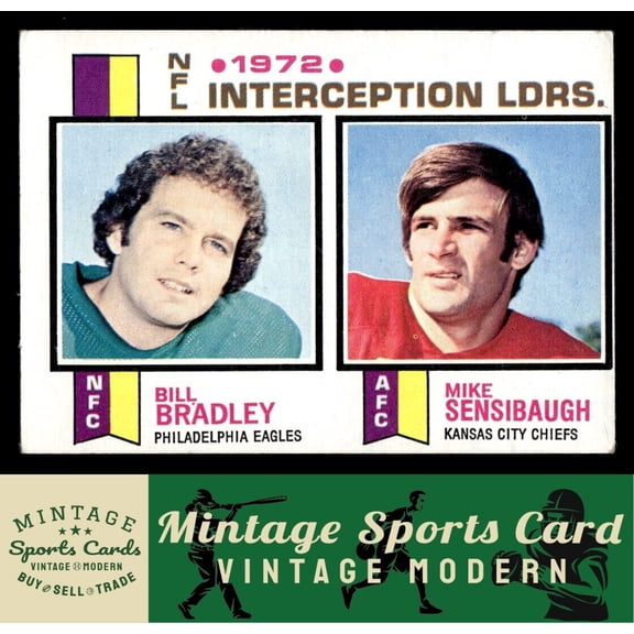 1973 Topps #5 FR/FR+ Bill Bradley Mike Sensibaugh LL Eagles Chiefs Football Card