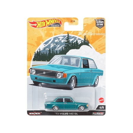 1973 Volvo 142 GL Turquoise Metallic "Auto Strasse" Series Diecast Model Car by Hot Wheels