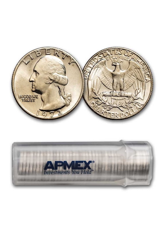 1973 Washington Quarter 40-Coin Roll BU