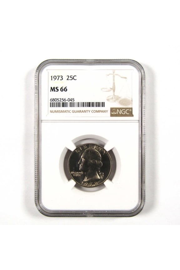 1973 Washington Quarter MS 66 NGC Clad 25c Uncirculated Coin SKU:I9510