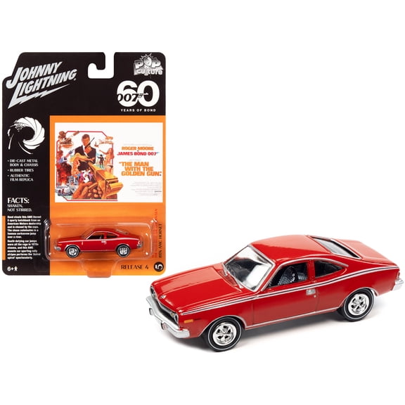 1974 AMC Hornet Red 007 James Bond "The Man with Golden Gun" (1974) Movie "Pop Culture" 2022 Release 4 1/64 Diecast Model Car by Johnny Lightning