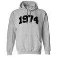 thumbnail image 1 of 1974 College Style Hoodie Sweatshirt Unisex 5X-Large Grey, 1 of 5
