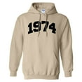 thumbnail image 1 of 1974 College Style Hoodie Sweatshirt Unisex Small Sand, 1 of 5
