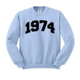 thumbnail image 1 of 1974 College Style Sweatshirt Unisex Medium Light Blue, 1 of 5