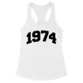 thumbnail image 1 of 1974 College Style Tank Top Fitted Racerback Women's Small White, 1 of 5