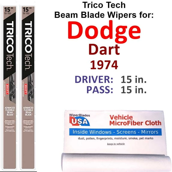 1974 Dodge Dart Swinger Beam Blade Wipers (Set of 2)
