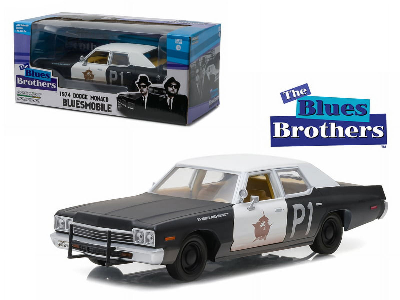 ミニカー GreenLight 1974 DodgeMonaco Bluesmobile Blues Brothers - 1974 Dodge Monaco Bluesmobile - Walmart.com