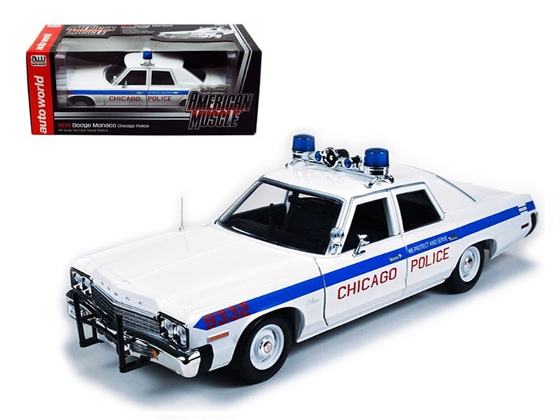 ミニカー 1/18 Dodge Monaco 1974 Chicago Police Ertl 1:18 Dodge Monaco Chicago Police 1974 autoworld AMM987