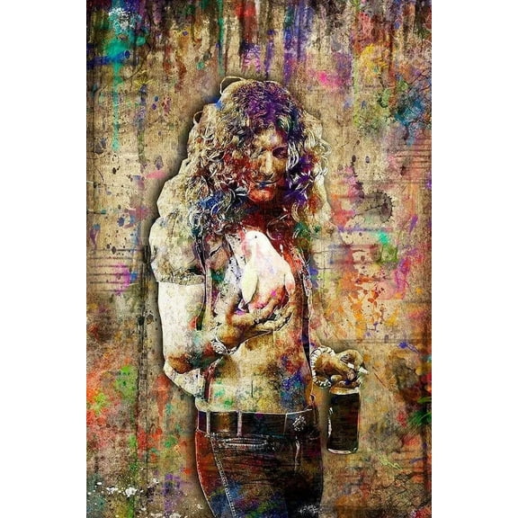 1974 Led Zeppelin ROBERT PLANT Poster Wall Art Print is es 11 x 17 Inch Poster