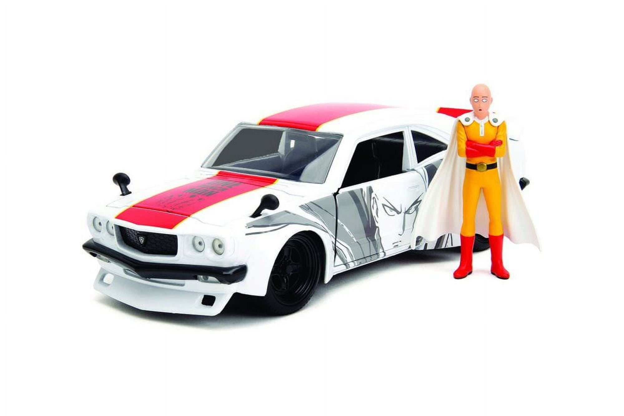 1974 Mazda RX-3 w/ Saitama Figure, One Punch Man - Jada Toys 33688