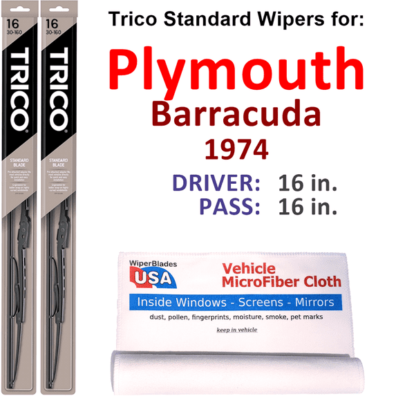 1974 Plymouth Barracuda Wiper Blades (Set of 2)