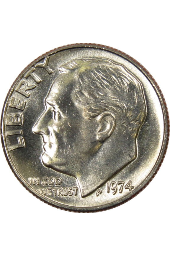 1974 Roosevelt Dime BU Uncirculated Mint State 10c US Coin Collectible