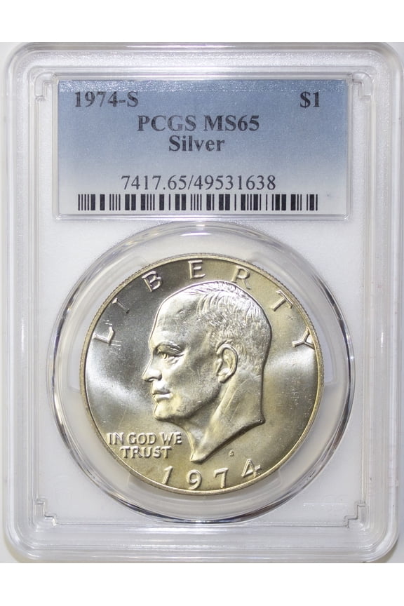 1974-S Silver Eisenhower (Ike) Dollar PCGS MS65 - 40% Silver Graded Coin