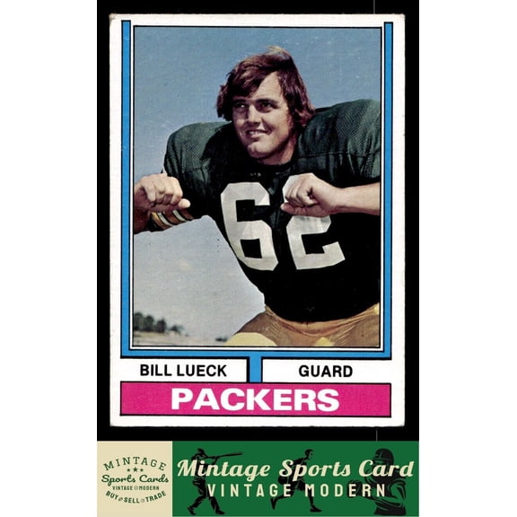 1974 Topps Bill Lueck RC #513 Green Bay Packers Football Card