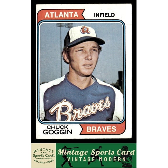 1974 Topps Chuck Goggin RC #457 Atlanta Braves Baseball Card