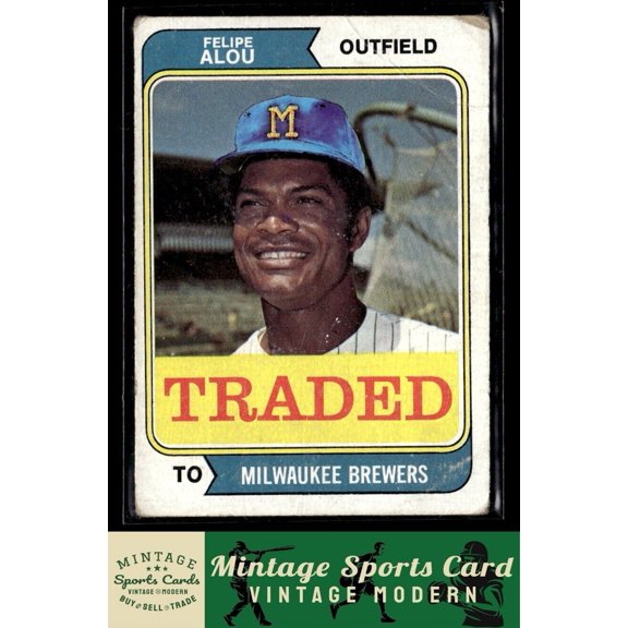 1974 Topps Traded Felipe Alou #485T Milwaukee Brewers Baseball Card