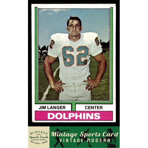 1974 Topps Jim Langer #397
