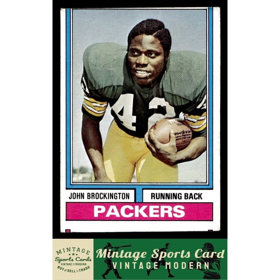 1974 Topps John Brockington #400 Football Card Green Bay Packers