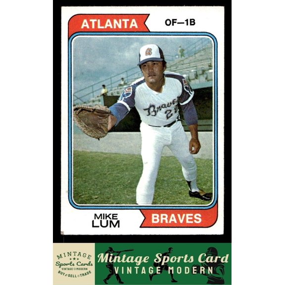 1974 Topps Mike Lum #227 Atlanta Braves Baseball Card EX/EX+