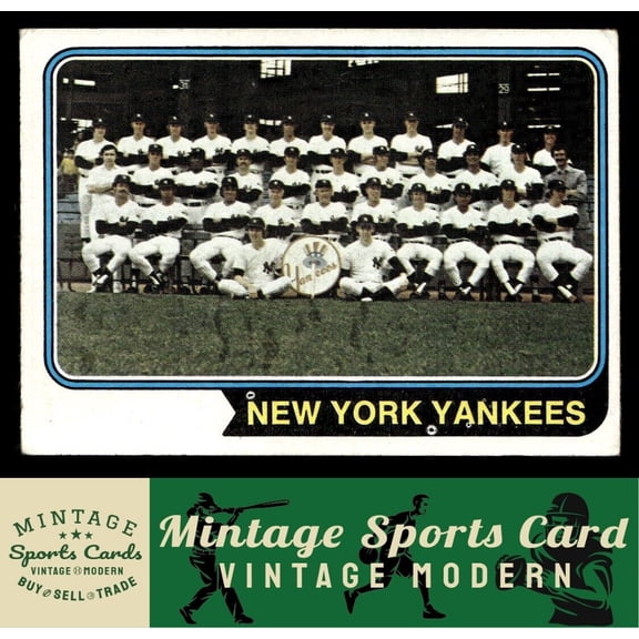 1974 Topps New York Yankees TC Baseball Card #363