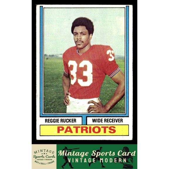 1974 Topps Reggie Rucker #145 New England Patriots Football Card
