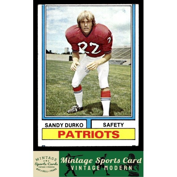 1974 Topps Sandy Durko New England Patriots RC #247 Football Card