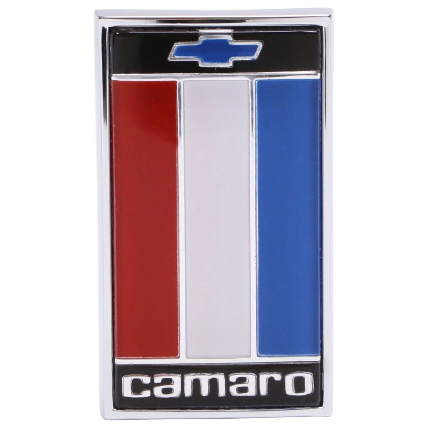 19751977 Camaro Front Header Panel Emblem, Red, White, Blue, Sold as