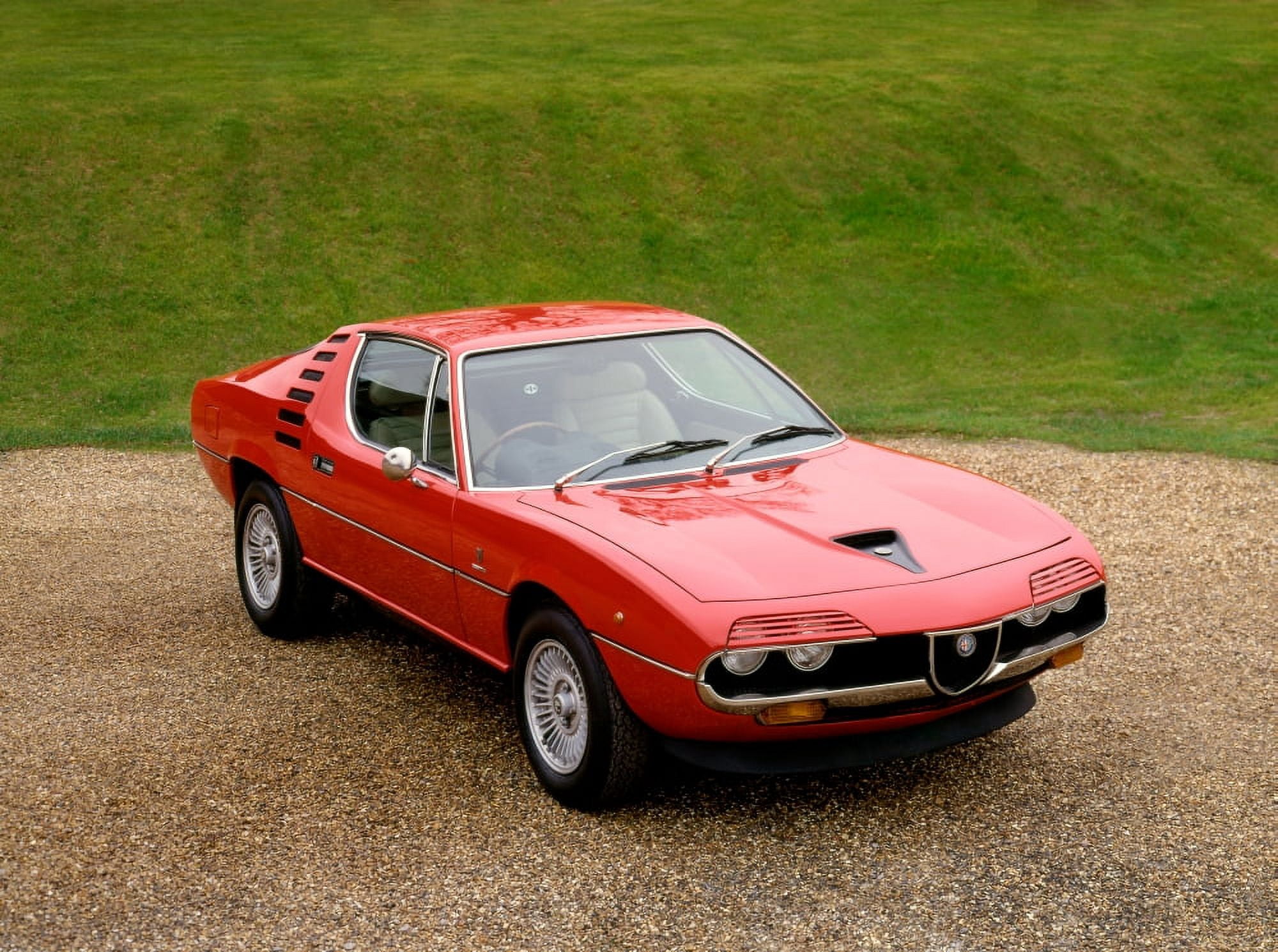 1975 Alfa Romeo Montreal coupe 26 litre V8 engine producing 200 bhp and a top speed of 137mph Country of origin Italy Canvas Art - Panoramic Images (24 x 36)