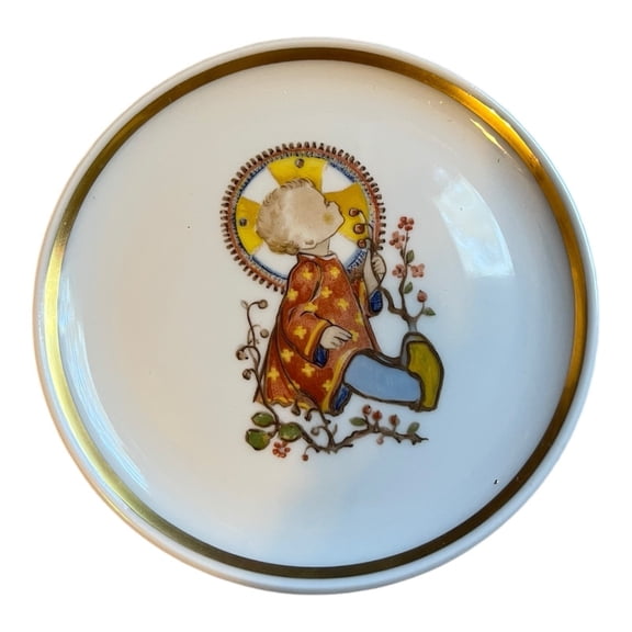 1975 CHRISTMAS CHILD Berta Hummel Christmas Plate #5 Schmid Bros. West Germany