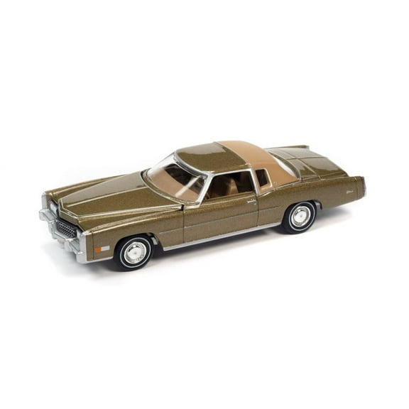 1975 Cadillac Eldorado, Tarragon Gold /Sandalwood Tan - Auto World AWSP098 - 1/64 scale Diecast Car