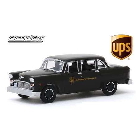 1975 Checker Taxi Cab Parcel Delivery, UPS - Greenlight 30128/48 - 1/64 scale Diecast Model Toy Car