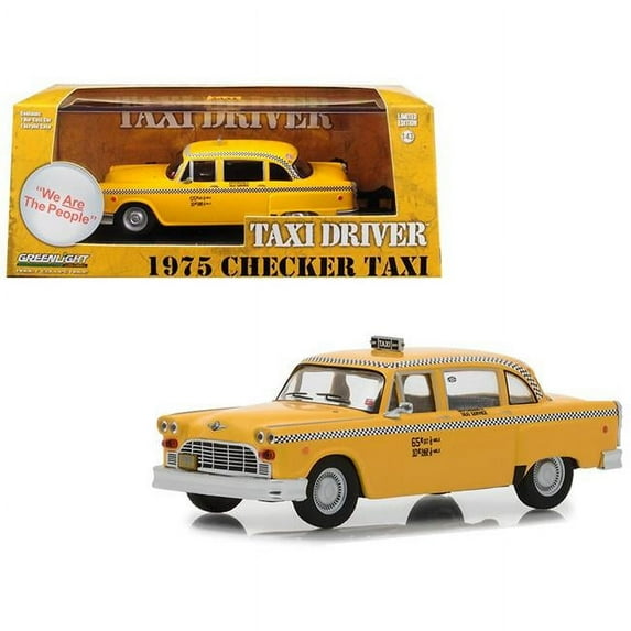 1975 Checker Taxicab Yellow (Travis Bickle's) "Taxi Driver" (1976) Movie 1/43 Diecast Model Car by Greenlight