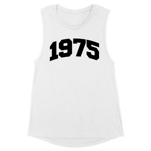 1975 College Style Women's Muscle Tank Large White
