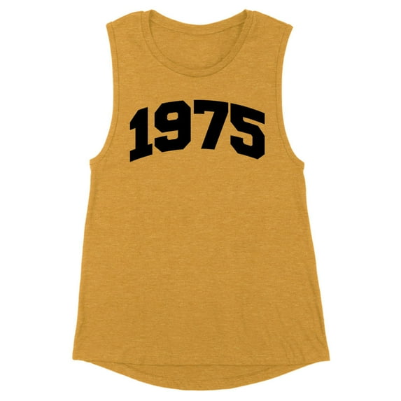 1975 College Style Women's Muscle Tank X-Large Antique Gold
